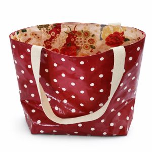 Sac cabas vintage en tissu fait main style rétro