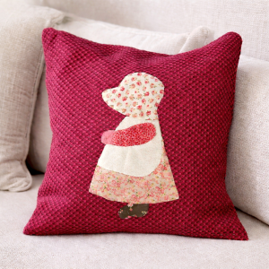 housse de coussin patchwork sunbonnet sue cousue main