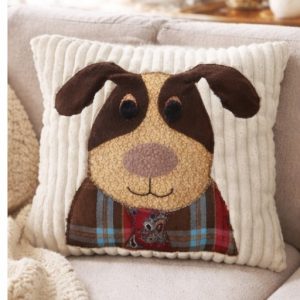 housse de coussin patchwork appliqué